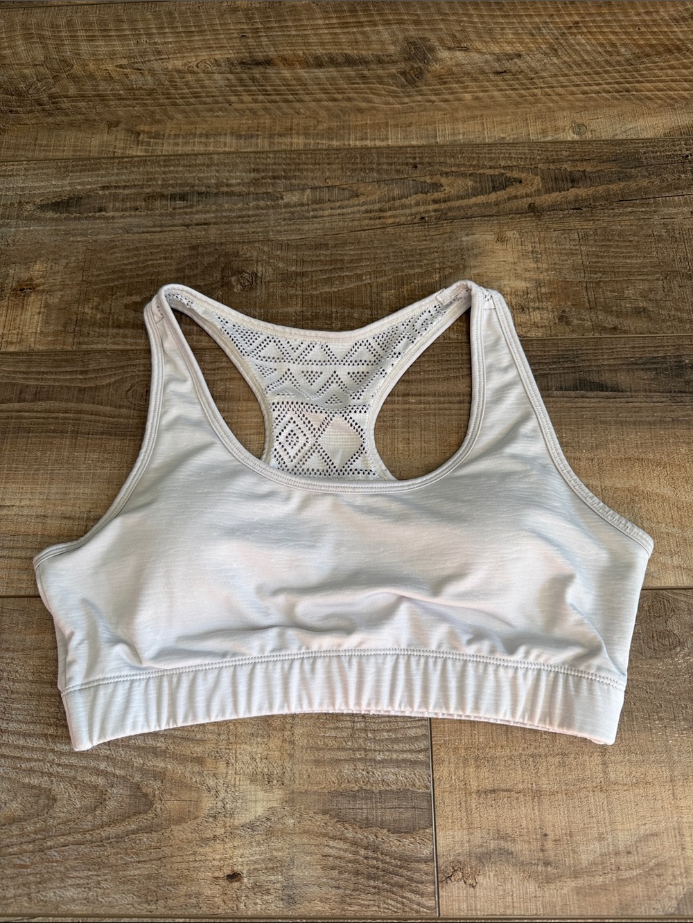 ZYIA White Bomber Bra (large)